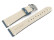 Bracelet montre bleu foncé en cuir modèle Fresh 22mm Acier