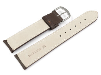 Bracelet de montre cuir de veau lisse bouts arrondis...