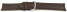 Bracelet de montre cuir de veau lisse bouts arrondis marron foncé 18mm 19mm 20mm 22mm