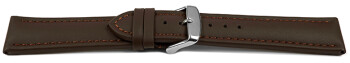 XL Bracelet montre cuir de veau lisse marron TiT 18mm 20mm 22mm 24mm 26mm 28mm