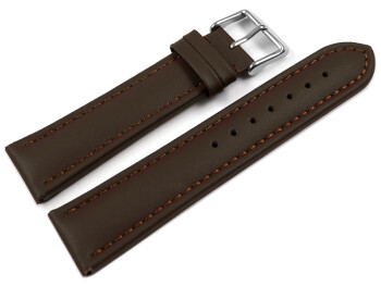 XL Bracelet montre cuir de veau lisse marron TiT 18mm 20mm 22mm 24mm 26mm 28mm