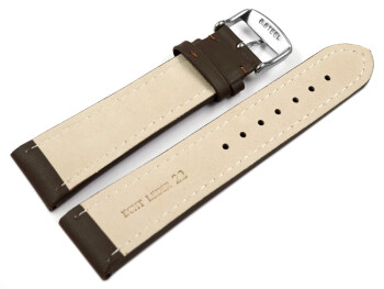 XL Bracelet montre cuir de veau lisse marron TiT 18mm...