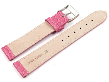 Bracelet montre cuir de veau modèle Safari Rose...
