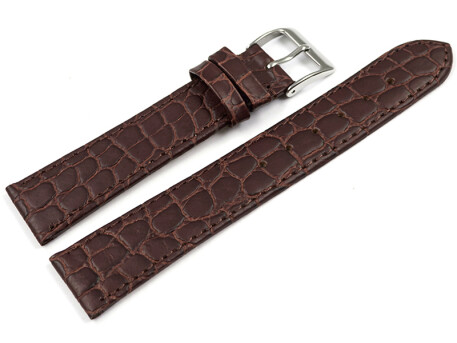 Bracelet montre cuir de veau modèle Safari brun...