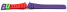Bracelet montre Casio DW-5610DN-9 rouge et violet passant vert boucle violette