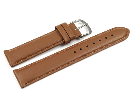 Bracelet de montre brun clair cuir lisse de veau 13mm...