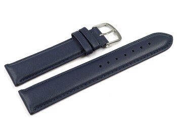Bracelet de montre bleu foncé cuir lisse de veau 13mm 15mm 17mm 19mm 21mm 23mm
