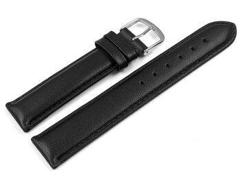 Bracelet de montre noir cuir lisse de veau 13mm 15mm 17mm...