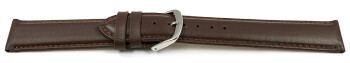Bracelet de montre brun foncé cuir lisse de veau 13mm...