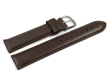 Bracelet de montre brun foncé cuir lisse de veau 13mm 15mm 17mm 19mm 21mm 23mm