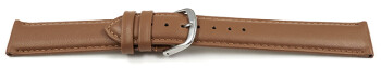 Bracelet de montre brun clair cuir lisse de veau 19mm Acier