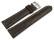 XL Bracelet montre cuir de veau grainé marron foncé couture blanche 18mm 20mm 22mm 24mm