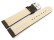 XL Bracelet montre cuir de veau grainé marron foncé couture blanche 18mm 20mm 22mm 24mm