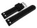 XL Bracelet de montre buffle deau à rivets noir 18mm 20mm 22mm 24mm