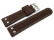 XL Bracelet de montre buffle deau à rivets brun foncé 18mm 20mm 22mm 24mm