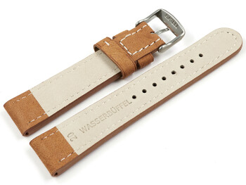 XL Bracelet de montre buffle deau à rivets brun clair