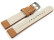 XL Bracelet de montre buffle deau à rivets brun clair