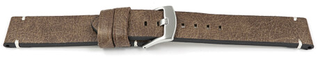 Bracelet montre à dégagement rapide cuir Vintage brun sans rembourrage 20mm 22mm 24mm