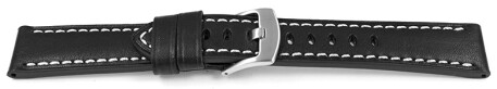Bracelet montre à dégagement rapide cuir noir Miami sans rembourrage 20mm 22mm 24mm 26mm