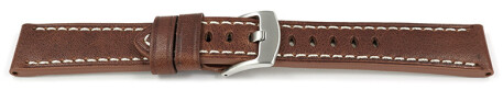 Bracelet montre à dégagement rapide cuir marron clair Miami sans rembourrage 20mm 22mm 24mm 26mm