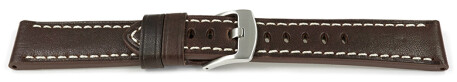 Bracelet montre à dégagement rapide cuir brun foncé Miami sans rembourrage 20mm 22mm 24mm 26mm