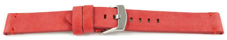 Bracelet montre à dégagement rapide cuir Veluro rouge sans coussinet  18mm 20mm 22mm 24mm