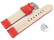 Bracelet montre à dégagement rapide cuir Veluro rouge sans coussinet 18mm 20mm 22mm 24mm