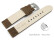 Bracelet montre à dégagement rapide cuir Veluro brun sans coussinet 18mm 20mm 22mm 24mm
