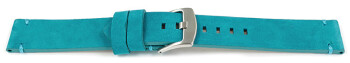 Bracelet montre à dégagement rapide cuir Veluro turquoise sans coussinet 18mm 20mm 22mm 24mm