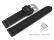 Bracelet montre à dégagement rapide noir en cuir très souple modèle Bari 20mm 22mm 24mm 26mm