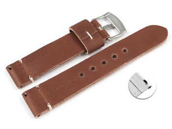 Bracelet montre à dégagement rapide marron...