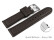 Bracelet montre à dégagement rapide brun foncé cuir souple grainé 20mm 22mm 24mm 26mm