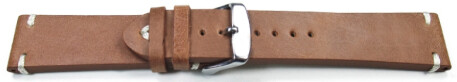 Bracelet montre à dégagement rapide cuir Modèle  Rustique marron 18mm 20mm 22mm 24mm