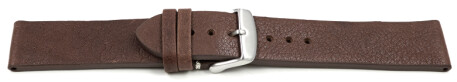 Bracelet montre à dégagement rapide marron foncé cuir vachette modèle Soft Vintage 18mm 20mm 22mm