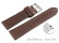 Bracelet montre à dégagement rapide marron foncé cuir vachette modèle Soft Vintage 18mm 20mm 22mm