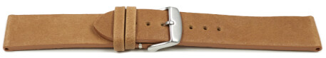Bracelet montre à dégagement rapide brun clair cuir vachette modèle Soft Vintage 18mm 20mm 22mm