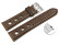 Bracelet montre à dégagement rapide BIO cuir marron tannéau moyen de substances végétales 20mm 22mm 24mm