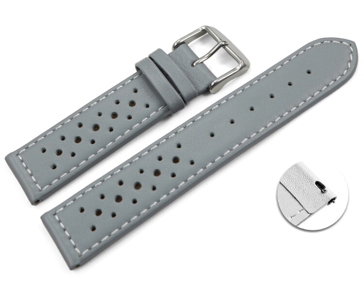 Bracelet Montre Cuir Pleine Fleur Toscane REZERO - Détache Rapide, Taille 19-24 Mm
