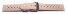 Bracelet montre à dégagement rapide cuir de veau perforé surpiqué rose pâle 16mm 18mm 20mm 22mm