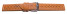 Bracelet montre à dégagement rapide cuir de veau perforé surpiqué orange 16mm 18mm 20mm 22mm