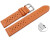 Bracelet montre à dégagement rapide cuir de veau perforé surpiqué orange 16mm 18mm 20mm 22mm