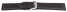 Bracelet montre à dégagement rapide cuir de veau perforé noir couture rouge 18mm 20mm 22mm