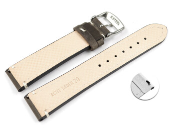 Bracelet montre à dégagement rapide cuir de...