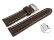 Bracelet montre à dégagement rapide rembourrage épais lisse marron foncé surpiqué 19mm 21mm 23mm