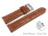 Bracelet montre à dégagement rapide rembourrage épais grain croco marron clair 18mm 20mm 22mm 24mm