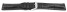 Bracelet montre à dégagement rapide rembourrage épais grain croco noir TiT 18mm 20mm 22mm 24mm