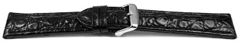 Bracelet montre à dégagement rapide cuir de veau Modèle African noir 18mm 20mm 22mm 24mm