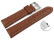 Bracelet montre à dégagement rapide cuir de veau grainé marron clair wN 18mm 20mm 22mm 24mm