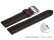 Bracelet montre à dégagement rapide noir cuir surpique rouge 18mm 20mm 22mm 24mm