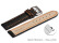 Bracelet montre à dégagement rapide noir cuir surpique orange 18mm 20mm 22mm 24mm